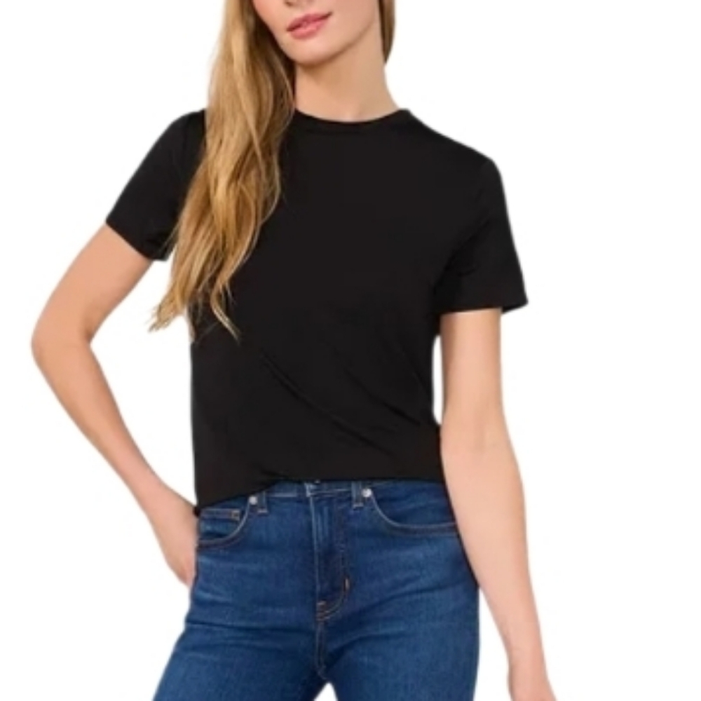 Ted Baker Black Crewneck Short Sleeve Tee Women's - Picture 3 of 9